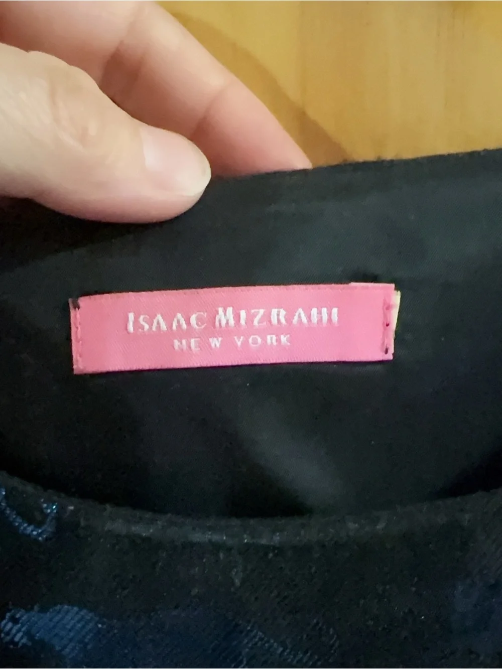 Isaac Mizrahi Black and Blue Sleeveless Fit-and-Flare Dress